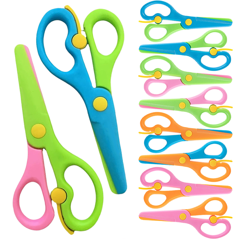 Baby Food Scissors - Tesoura de plástico dupla cor emenda