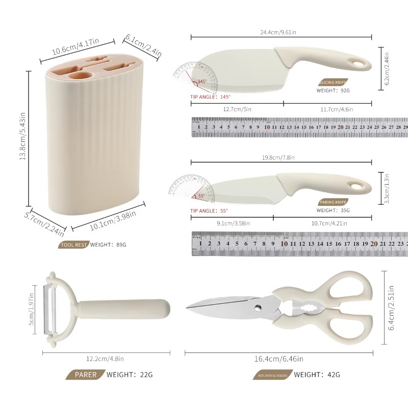 Conjunto de 5 utensílios de co - Baby Food Scissors avaliação e preço