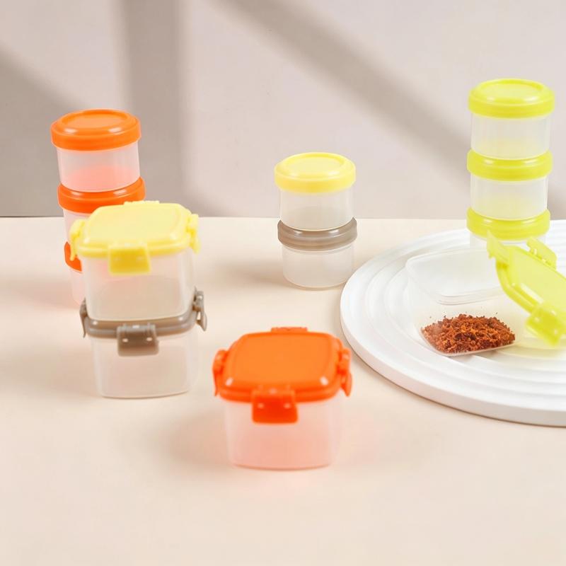 4 Potes Mini Empilháveis de PP - Baby Food Jars With Lids avaliação e preço